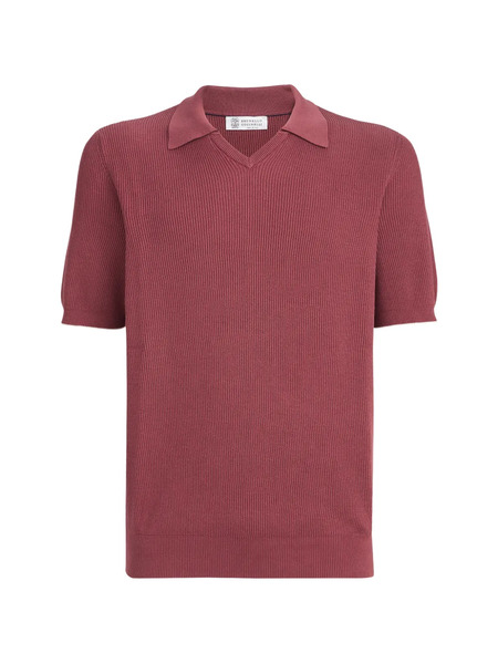  Brunello Cucinelli T-shirt A Coste - Rosso 