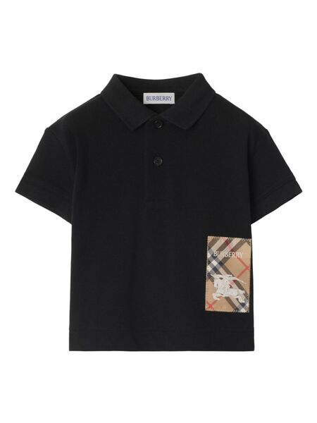  Burberry Kids Polo A Quadri - Nero 