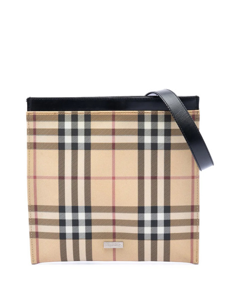  Burberry Pre-owned Borsa A Tracolla In Tela Cerata Con Motivo House Check In Tela 2000-2017 - Toni Neutri 