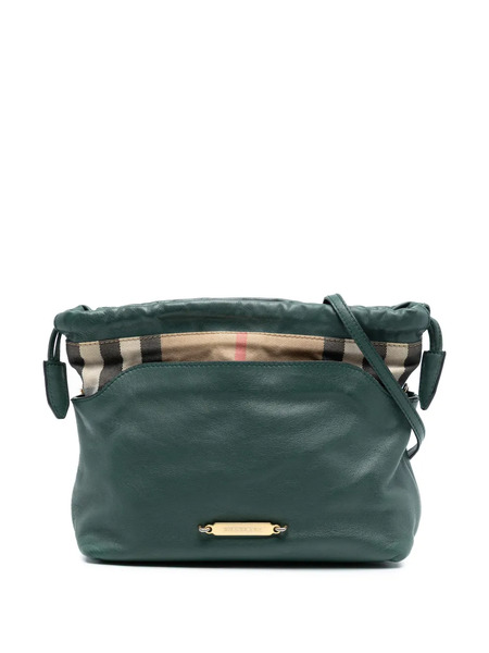  Burberry Pre-owned Borsa A Tracolla Little Crush In Tela House Check E Pelle Di Vitello 2000-2017 - Verde 