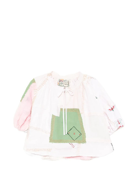  By Walid Blusa Con Design Patchwork - Rosa 