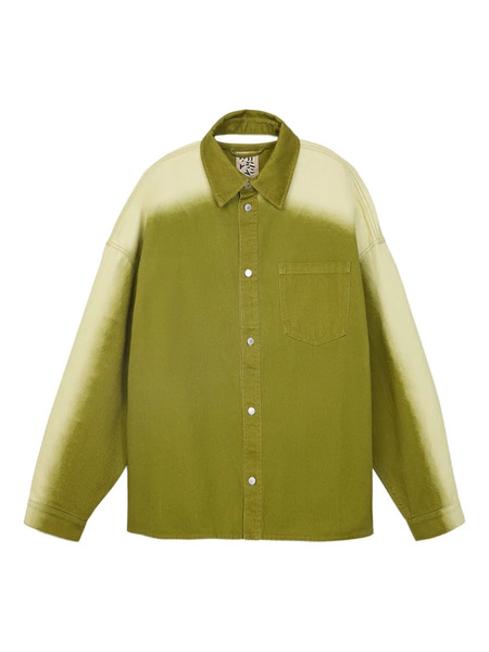  Camperlab Camicia Denim A Maniche Lunghe - Verde 