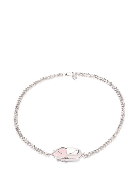  Capsule Eleven Collana Capsule Crystal Con Quarzo Rosa - Argento 