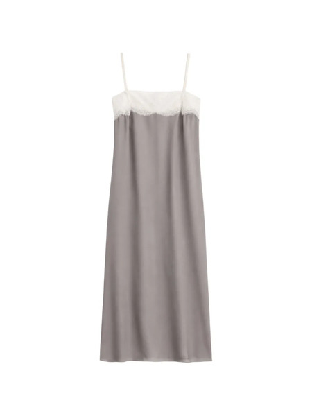  Carven Abito Con Decorazione In Pizzo - Grigio 