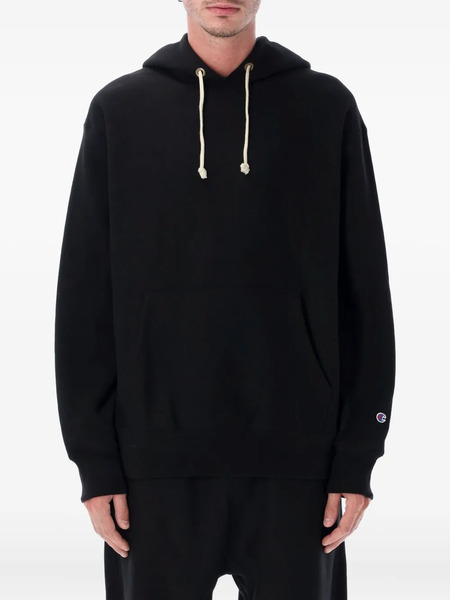 Champion Felpa Con Logo E Cappuccio - Nero 