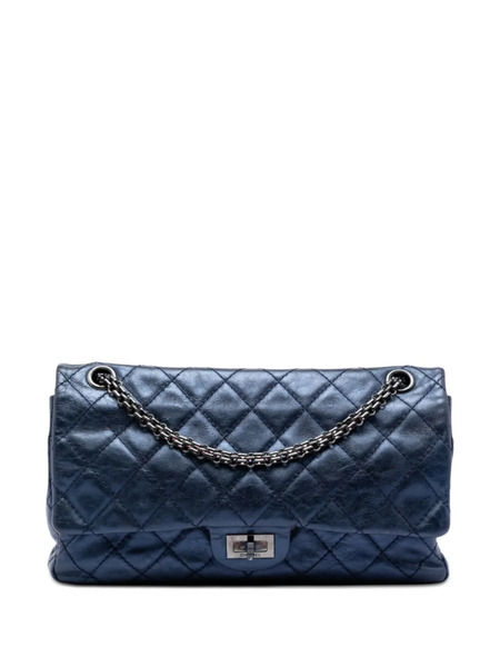  Chanel Pre-owned Borsa A Spalla Quilted Metallic Aged Calfskin Reissue 2.55 Double Flap 226 2008-2009 - Blu 