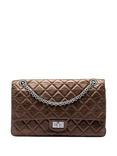  Chanel Pre-owned Borsa A Spalla Quilted Metallic Aged Calfskin Reissue 2.55 Double Flap 226 2008-2009 - Marrone 