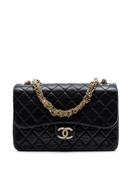 Chanel Pre-owned Borsa A Spalla Westminster Pearl Media In Pelle Di Agnello Trapuntata Con Battente 2015-2016 - Nero 