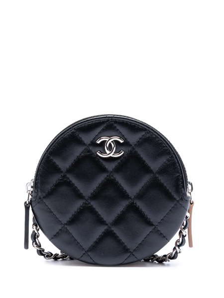  Chanel Pre-owned Clutch Con Catena Cc In Pelle Di Agnello Trapuntata Con Tripla Zip E Catena 2019 - Nero 