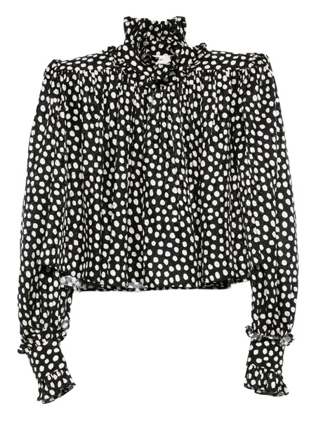  Chloé Blusa A Pois - Nero 