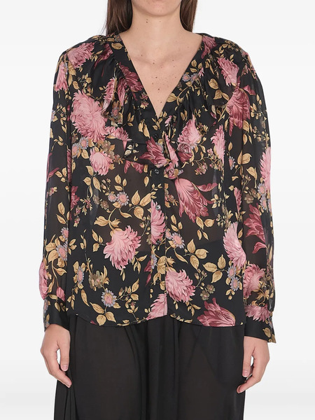  Chloé Blusa Con Ruches - Nero 
