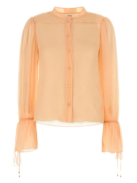  Chloé Blusa In Seta - Rosa 