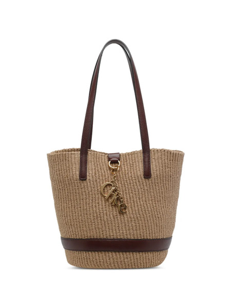  Chloé Borsa Tote Charms Con Logo - Toni Neutri 