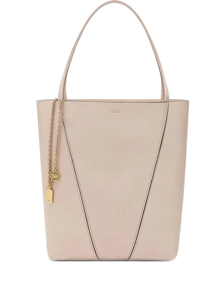  Chloé Borsa Tote Spin In Pelle - Toni Neutri 
