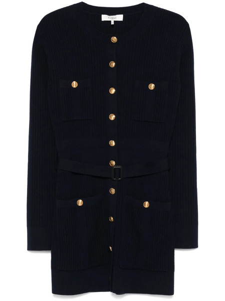  Chloé Cardigan Lungo Aderente - Blu 
