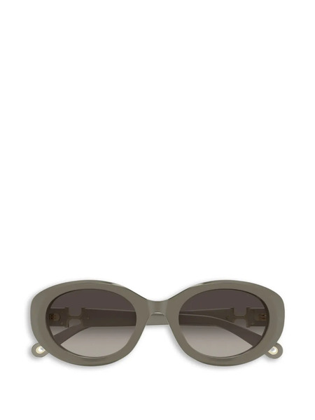  Chloé Eyewear Occhiali Da Sole Ovali - Grigio 