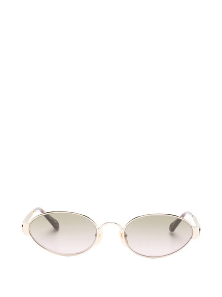 Chloé Eyewear Occhiali Da Sole Ovali - Oro 