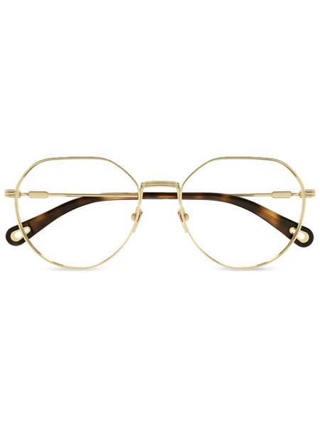  Chloé Eyewear Occhiali Geometrici - Oro 