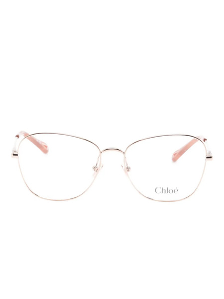  Chloé Eyewear Occhiali Ovali - Oro 