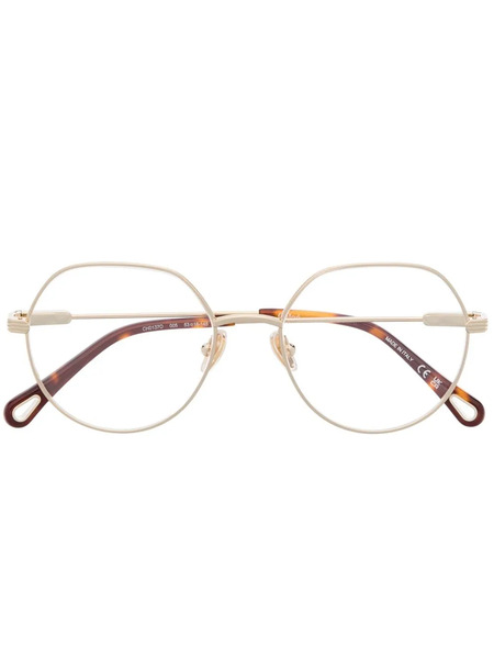  Chloé Eyewear Occhiali Tondi Benjamine - Oro 