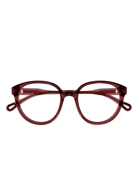  Chloé Eyewear Occhiali Tondi - Rosso 
