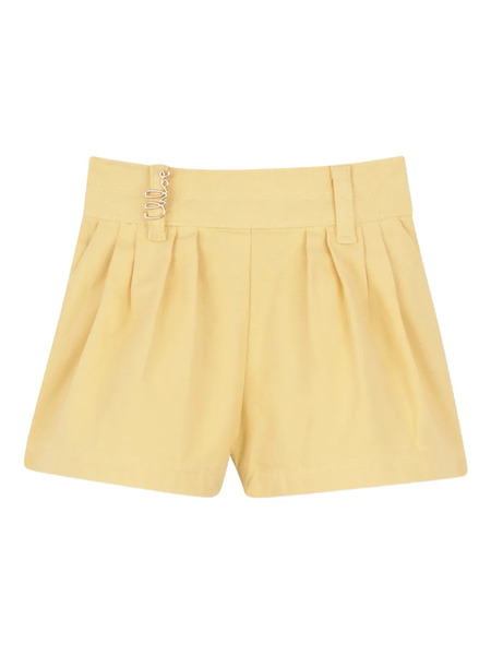  Chloé Kids Bermuda Con Pieghe - Giallo 