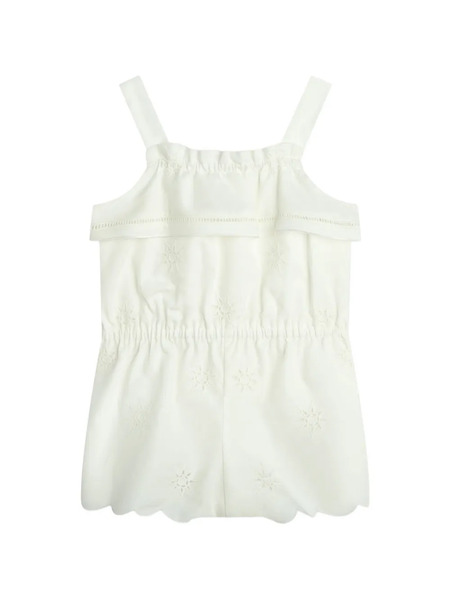  Chloé Kids Tutina Con Ruches - Bianco 