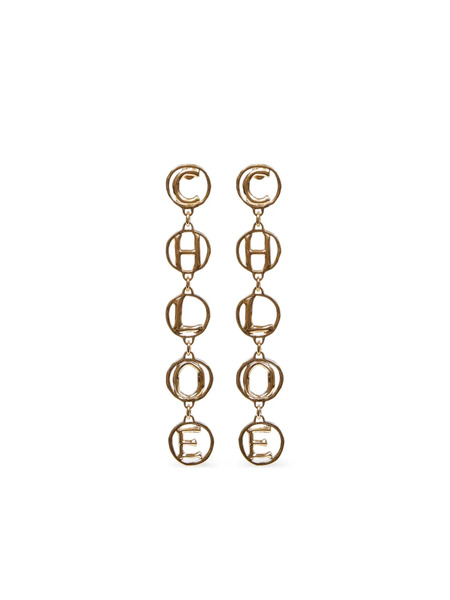 Chloé Orecchini Script In Oro Con Lettere 