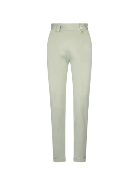  Chloé Pantaloni A Vita Alta Con Pieghe - Verde 