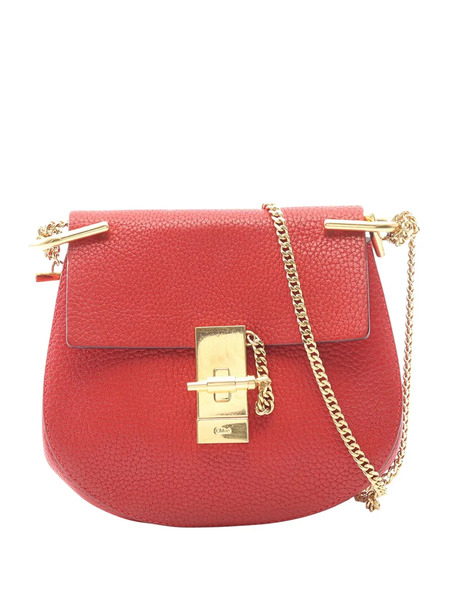  Chloé Pre-owned Borsa A Tracolla Drew Mini In Pelle 2010-2026 - Rosso 