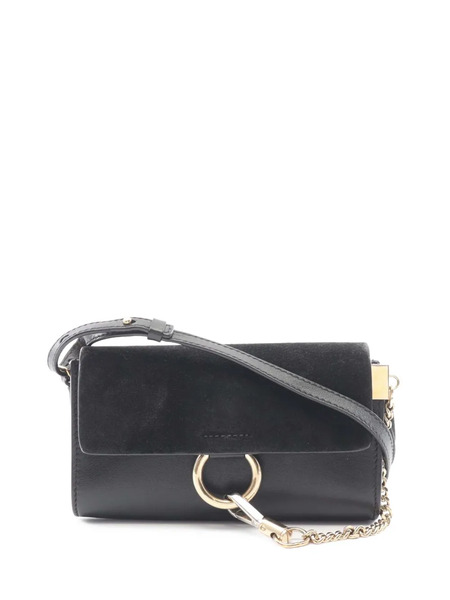  Chloé Pre-owned Borsa A Tracolla Faye Mini In Pelle Di Vitello E Pelle Scamosciata Con Catena 2010-2025 - Nero 