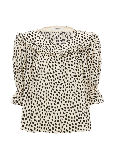  Chloé Top A Pois - Toni Neutri 