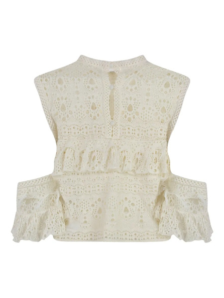  Chloé Top Con Ruches - Toni Neutri 