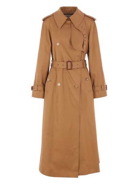  Chloé Trench Doppiopetto Con Cintura - Marrone 