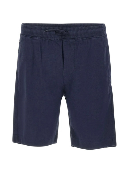  Colmar Shorts In Lino Con Coulisse - Blu 
