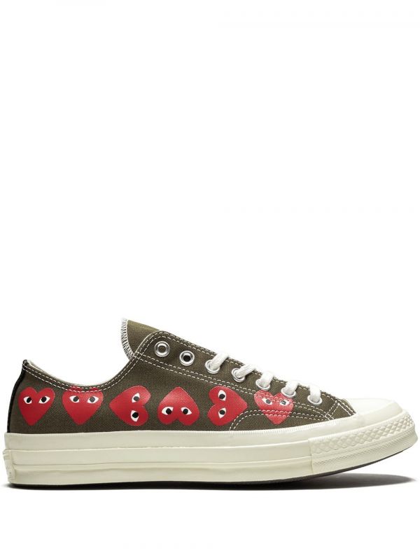  Comme Des Garçons Play X Converse Sneakers Chuck 70 Multi Hearts Converse X Comme Des Garçons - Verde 