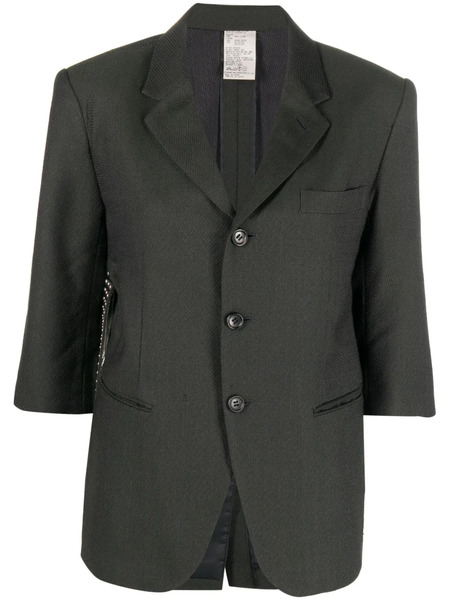  Comme Des Garçons Pre-owned Giacca A Maniche Corte Con Cintura Borchiata Pre-owned Anni 2010 - Verde 