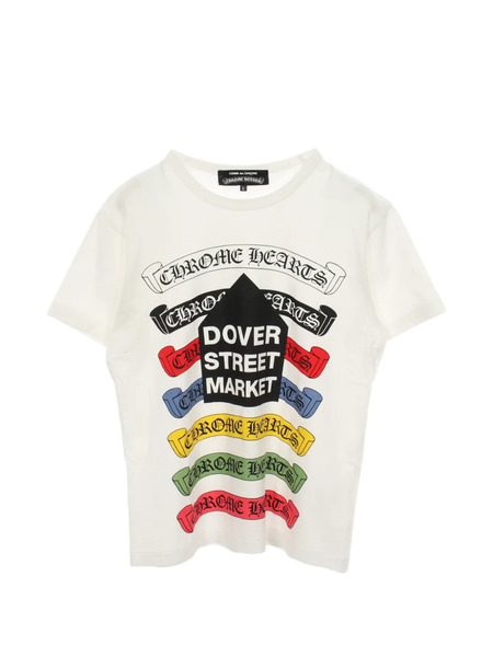  Comme Des Garçons Pre-owned X Chrome Hearts X Dover Street Market T-shirt Con Stampa Anni 2000 - Bianco 