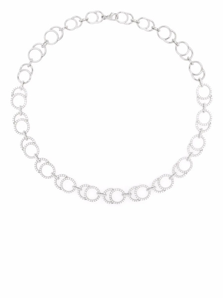  Courbet Collana Con Pendente Celeste In Oro Bianco 18 Carati Riciclato Con Pavè Di Diamanti Da Laboratorio - Argento 