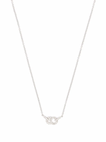  Courbet Collana Con Pendente Celeste Piccolo In Oro Bianco 18 Carati Riciclato Con Diamanti Da Laboratorio - Argento 