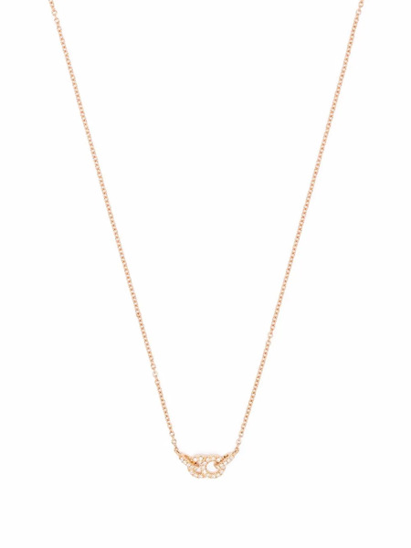 Courbet Collana Con Pendente Celeste Piccolo In Oro Rosa Riciclato 18 Carati Con Diamanti Da Laboratorio 