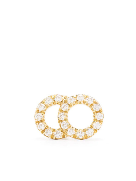  Courbet Mono Orecchino Celeste Piccolo In Oro Giallo 18kt Riciclato Con Pavé Di Diamanti Da Laboratorio 