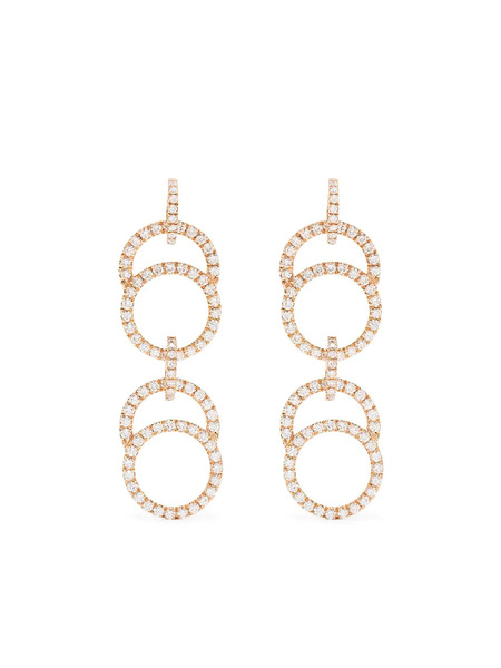  Courbet Orecchini Celeste In Oro Rosa Riciclato 18kt Con Set Di Pavé Diamanti Da Laboratorio Set Di Due Orecchini Pendenti 