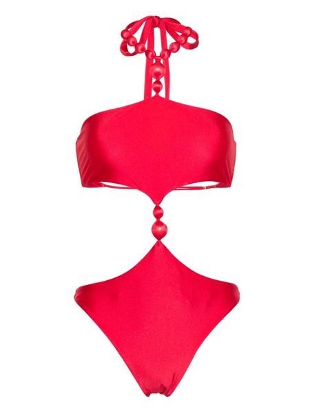  Cult Gaia Costume Intero Caitriona Con Perline - Rosso 