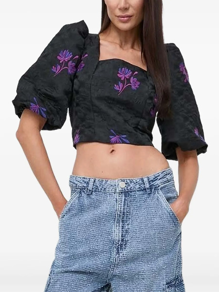  Custommade Top Con Ricamo - Nero 