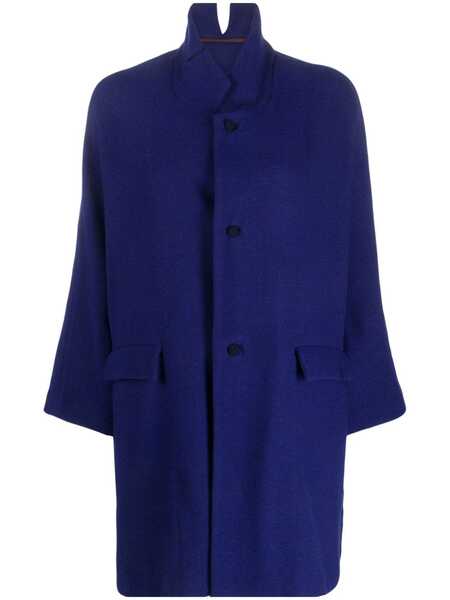  Daniela Gregis Cappotto Con Maniche A Campana - Blu 