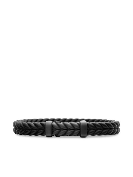  David Yurman Bracciale Chevron Intrecciato - Nero 