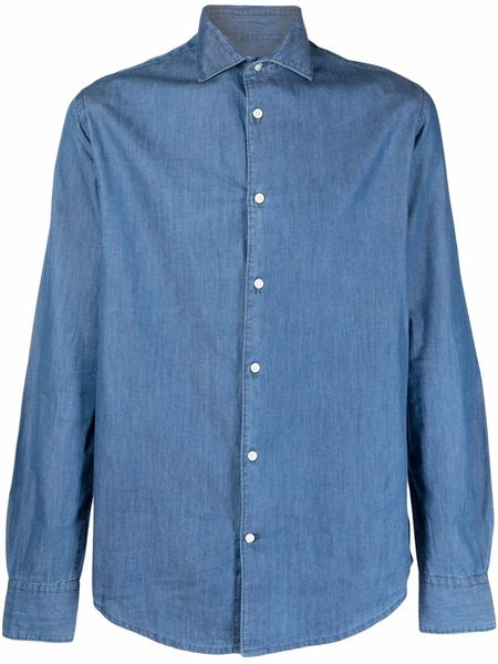  Deperlu Camicia Denim - Blu 
