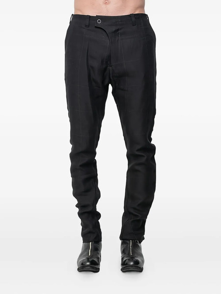  Devoa Pantaloni A Quadri - Nero 