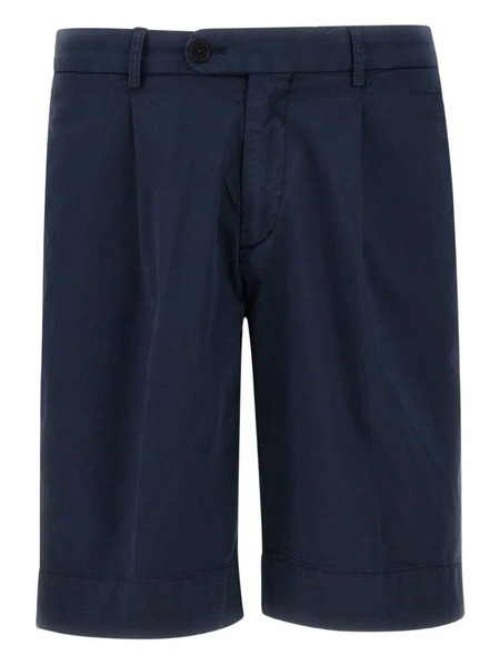  Devore Bermuda Con Pieghe - Blu 